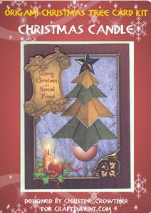 Origami Christmas Tree Card Kit - Christmas Candle
