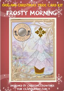 Origami Christmas Tree Card Kit ? Frosty Morning