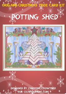 Origami Christmas Tree Card Kit - Potting Shed