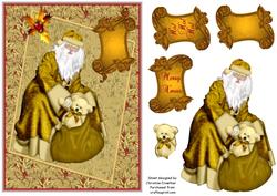 Vintage Golden Santa Step by Step