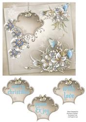 Winter Flowers Quick Card - Cream