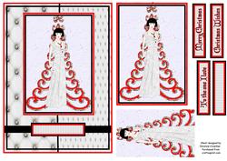 Red White and Black Art Deco Christmas