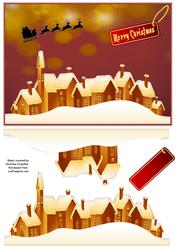 Snowy Village Christmas Eve Step by Step