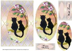 Sweetheart Cats Birthday with Love