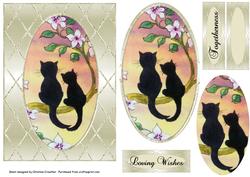Sweetheart Cats Togetherness