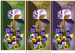 Pansy Mailbox 3 Dl Quick Card Fronts