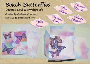 Bokeh Butterflies Dovetail Card & Envelope Kit