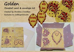 Golden Dovetail Card & Envelope Kit