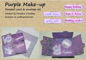 Purple Make-up Dovetail Card & Envelope Kit