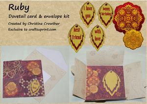 Ruby Dovetail Card & Envelope Kit