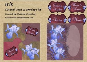 Iris Dovetail Card & Envelope Kit