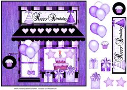 Birthday Boutique - Purple and Black