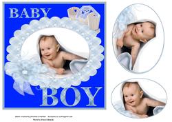 Baby Boy Under Blanket Oval Pyramid