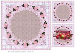 Red Treasure Box with Satin Rose Surround Insert Panels