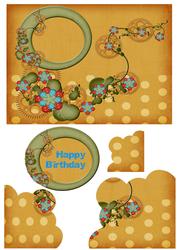 Golden Steampunk Birthday Corner Stacker