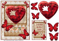 You Make My Heart Flutter - Steampunk Butterfly Hearts