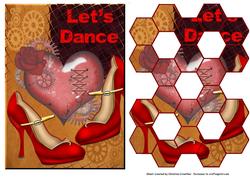 Red Shoes Steampunk Heart Let's Dance Patchoupage