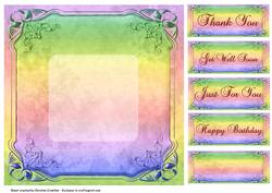 Russet Shades Clematis Delight Insert Panel & Sentiments