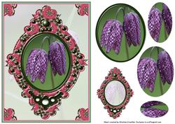 Snakes Head Fritillary in Fancy Pink Frame - Multi Purpose