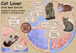 Cat Lover Circle Book Card Kit