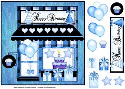 Birthday Boutique - Blue and Black