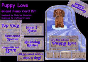Puppy Love Grand Piano Card Kit
