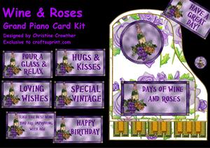 Wine & Roses Grand Piano Card Kit
