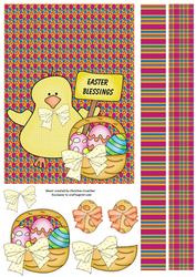 Easter Blessings Zigzag Flower Card