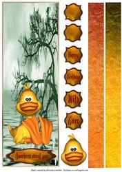 Quackers About You Zigzag Flower Card