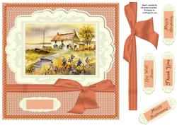 Seaside Cottage Orange - Birthday Thanks Get Well Retirement
