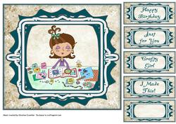 Crafty Girl - Papercrafter Quick Card