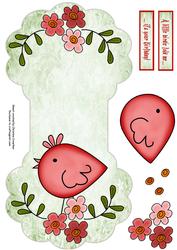Little Birdie Shell Edged Rocker Card