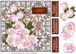 Soft Pink Roses for Birthday Love or Sympathy