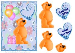 Bearing Gifts Balloon Bear Happy Bearthday