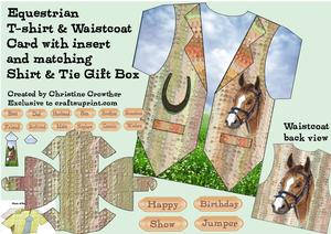 Equestrian T-shirt & Waistcoat Card & Gift Box Kit