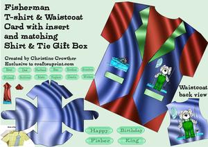 Fisherman T-shirt & Waistcoat Card & Gift Box Kit