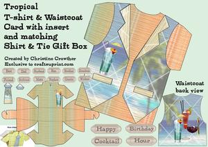 Tropical T-shirt & Waistcoat Card & Gift Box Kit