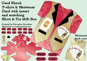 Card Shark T-shirt & Waistcoat Card & Gift Box Kit