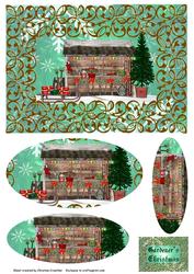 Gardener's Christmas - Oval Pyramid Card