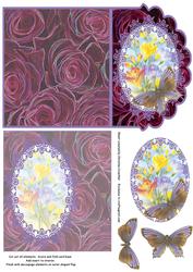 Freesia and Roses Fancy Side Fold All Occasion Card