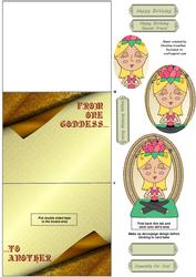 Yoga Goddess Stand-up Element Easel Card