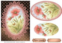 Deepest Sympathy Peach Poppy