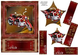 Born to Be Wild Motorbike -best Dad Birthday Wishes Red Gold