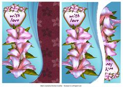 Hibiscus with Love Faux Envelope Card