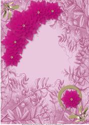 Floral Abstract in Pink Backing Paper