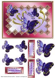 Totally Bling Butterfly Kisses Birthday Wishes Pink