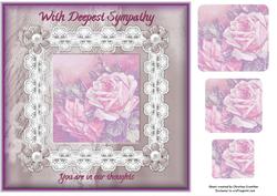Rose in Lace Deepest Sympathy in Our Thoughts