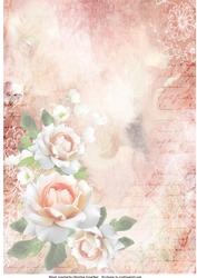 Peachy Roses Backing Paper