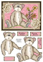 Bearing Flowers - Teddy Birthday Get Well Soon