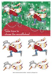 Take Time to Chase the Snowflakes! Bicycle Snowmen